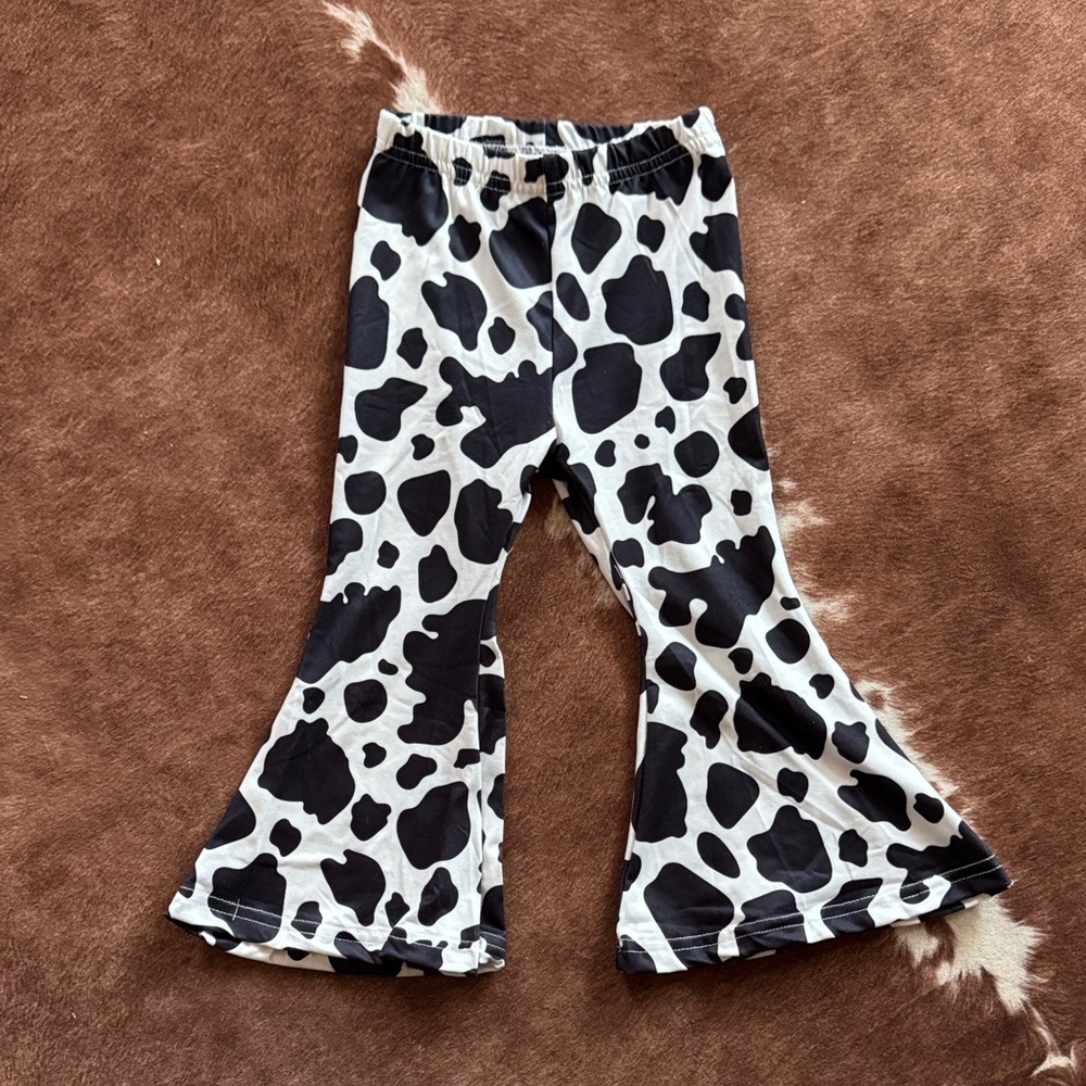 Kids Black and White Flared Pants
